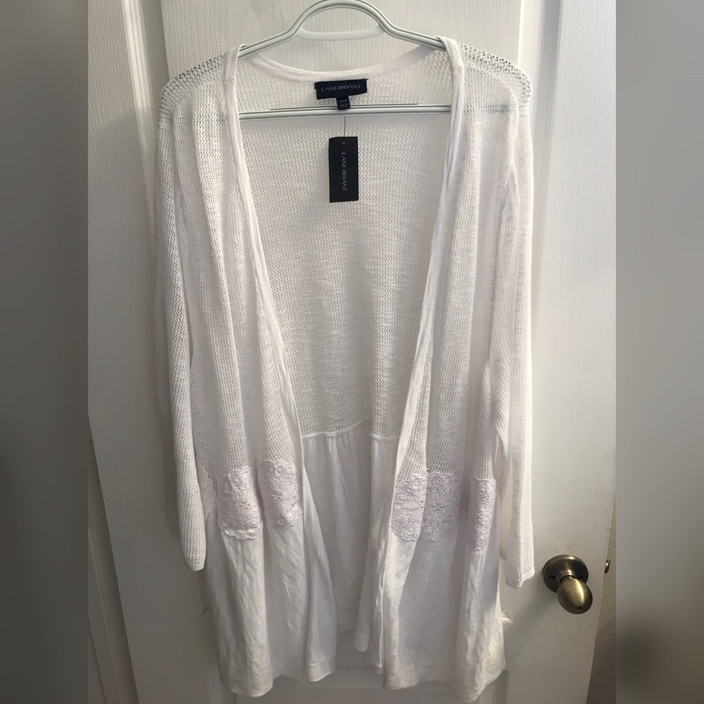 NWT Lane Bryant White Cardigan 18/20